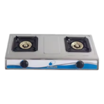 Dual burner stainless  steel gas cooktop